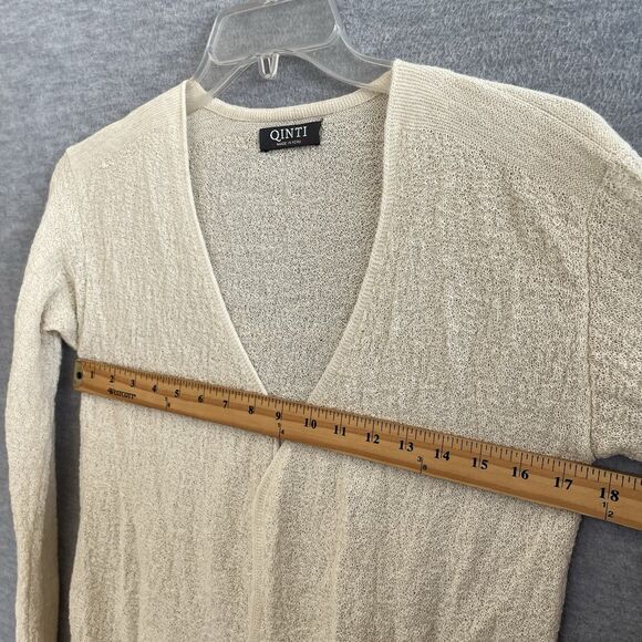 QINTI Baby Alpaca Duster Size S Cream Longline Cardigan Sweater Cozy Hygge Peru - Picture 5 of 9